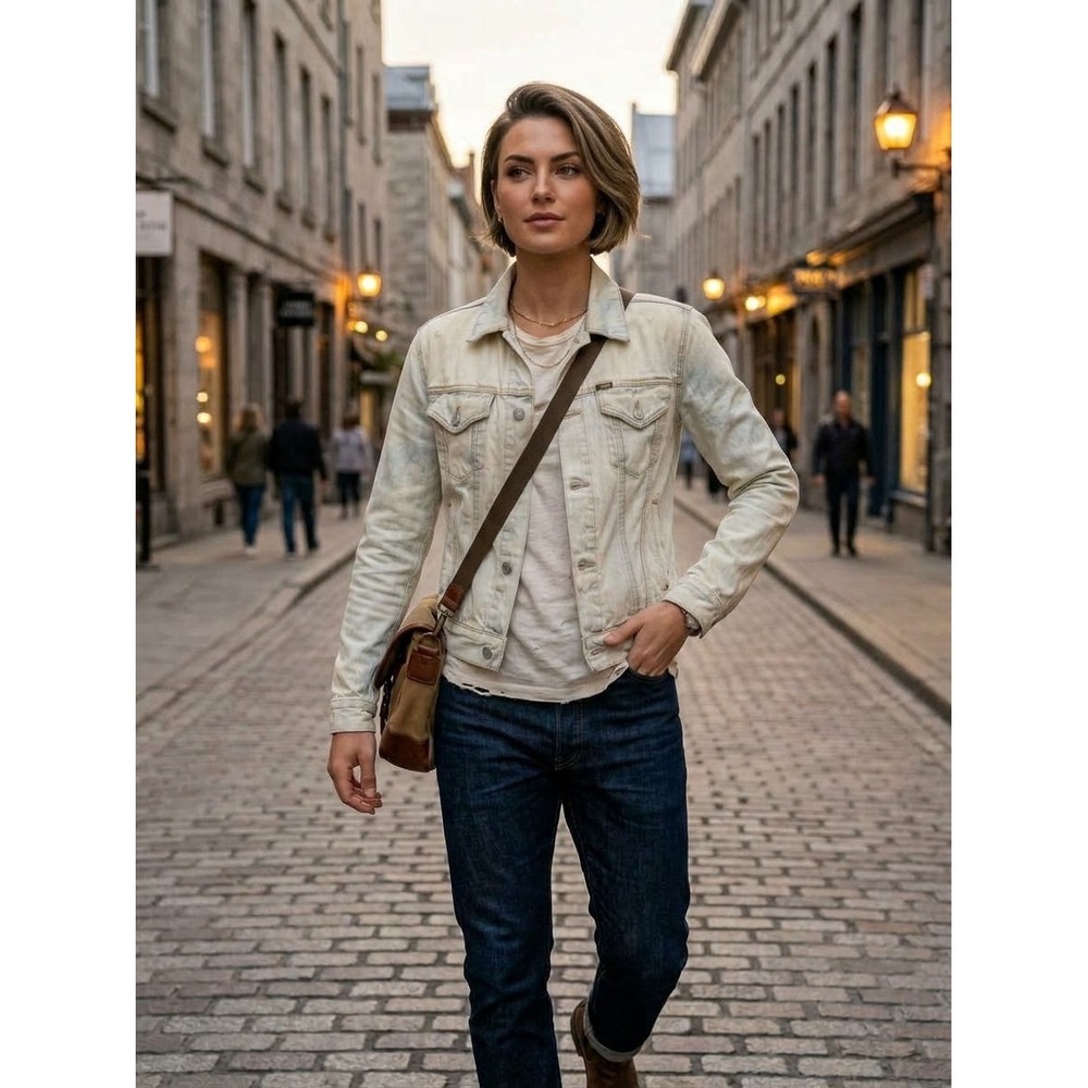 Polo Ralph Lauren Womens Light Wash Distressed Denim Trucker Jacket Small Cotton